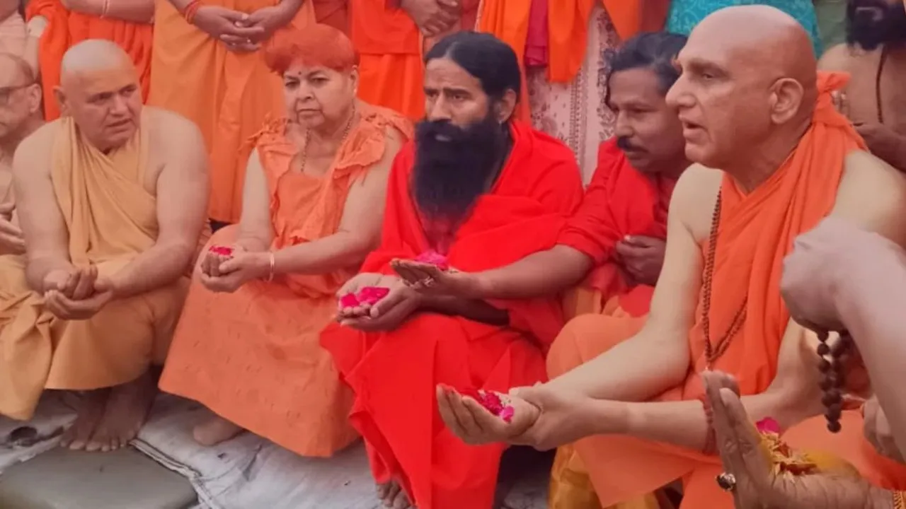 Swami Avdheshanand Giri Swami Ramdev Maha Kumbh mela
