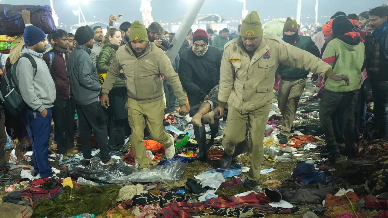 Rescue operations were underway on Wednesday morning after a stampede at the Sangam during the ongoing Maha Kumbh Mela 2025 on Wednesday, Jan. 29, 2025.