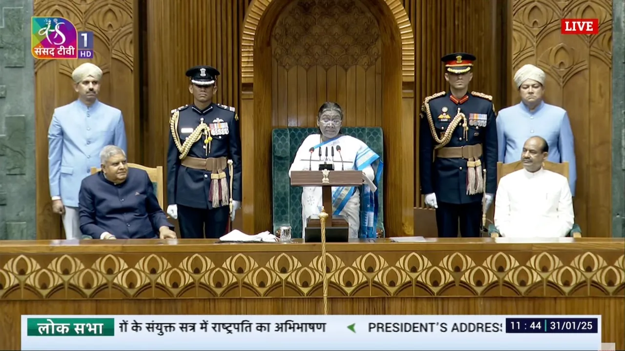 President Droupadi Murmu's address to the joint session of Parliament on Friday, Jan 31, 2025.