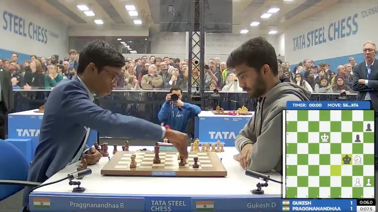 Praggnanandhaa beat gukesh