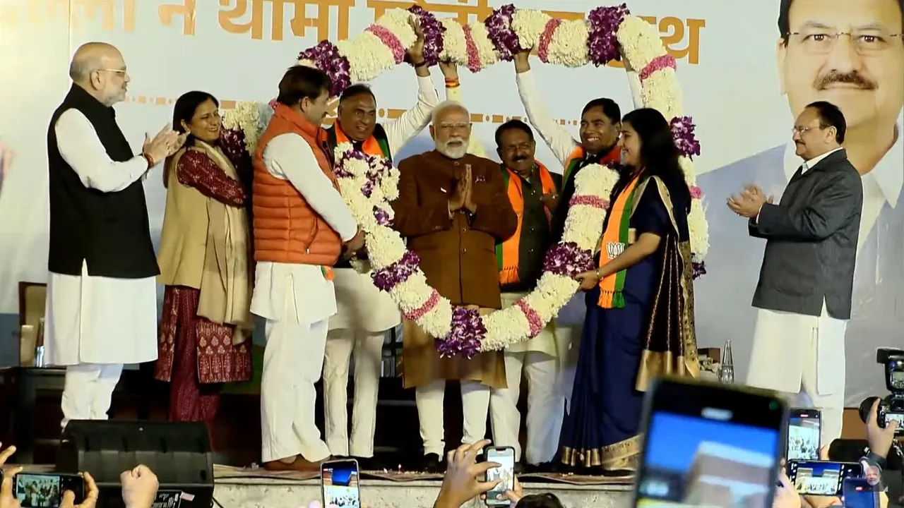 Narendra Modi Delhi Elections Headquaters image