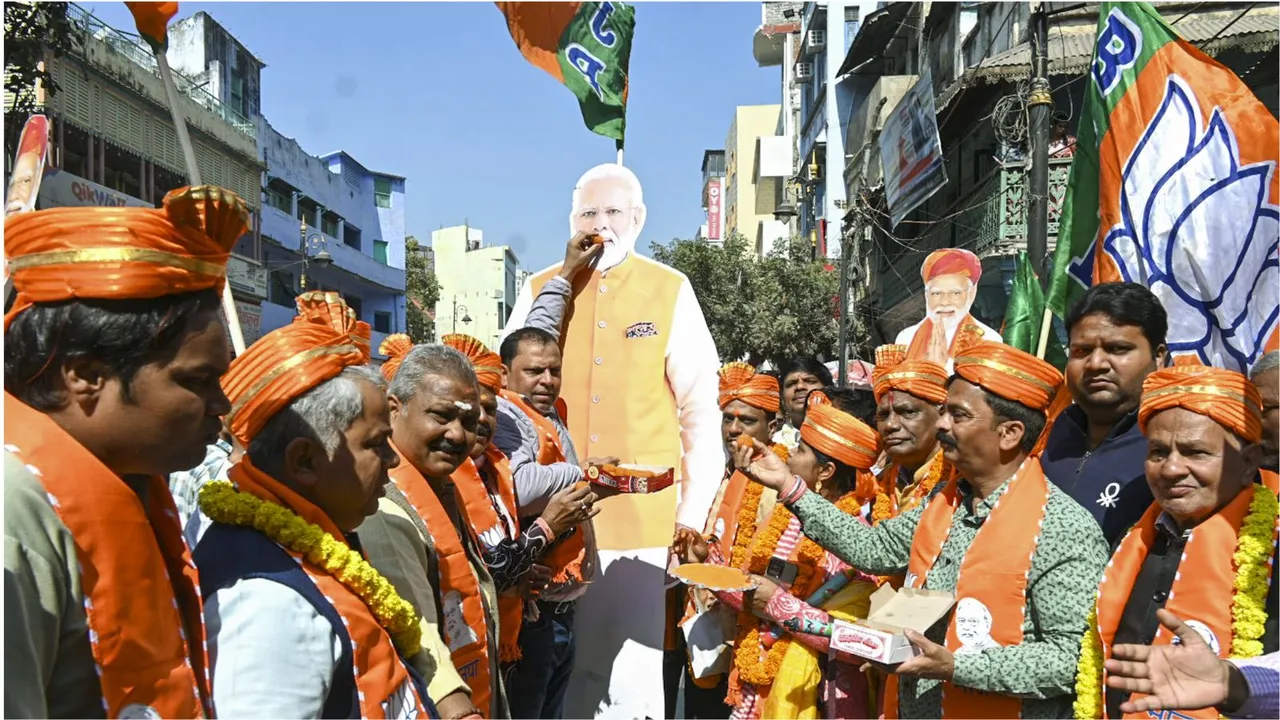 Delhi Elections BJP workers image