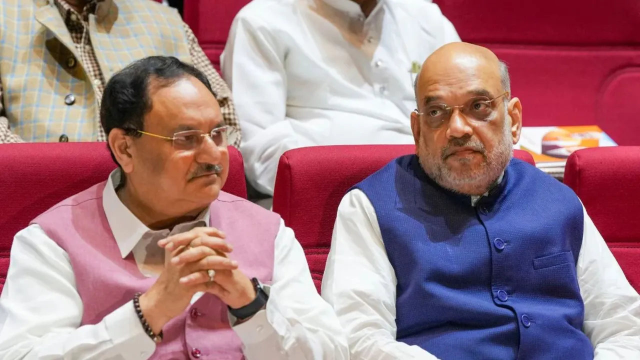 JP Nadda With Amit Shah image