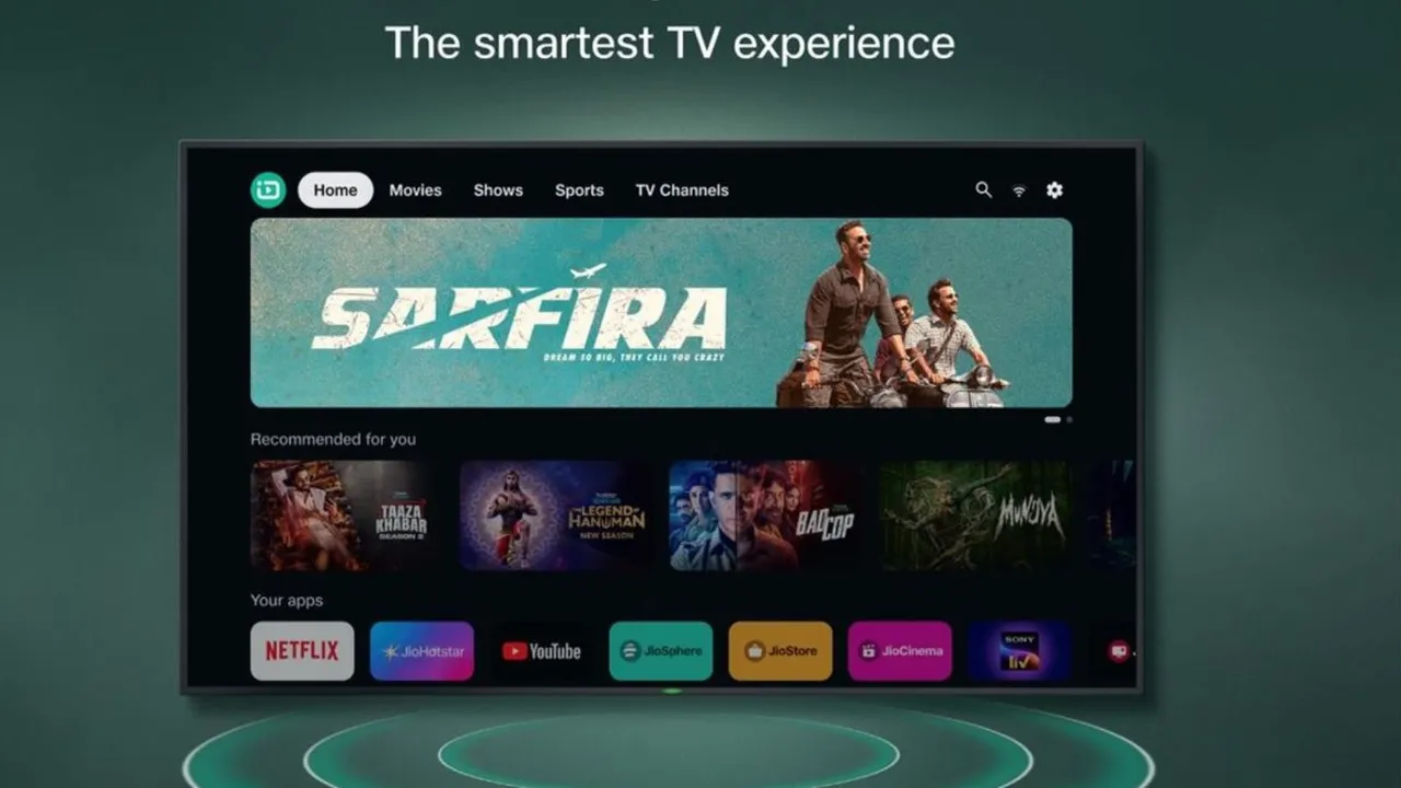 TV operating system of Jio