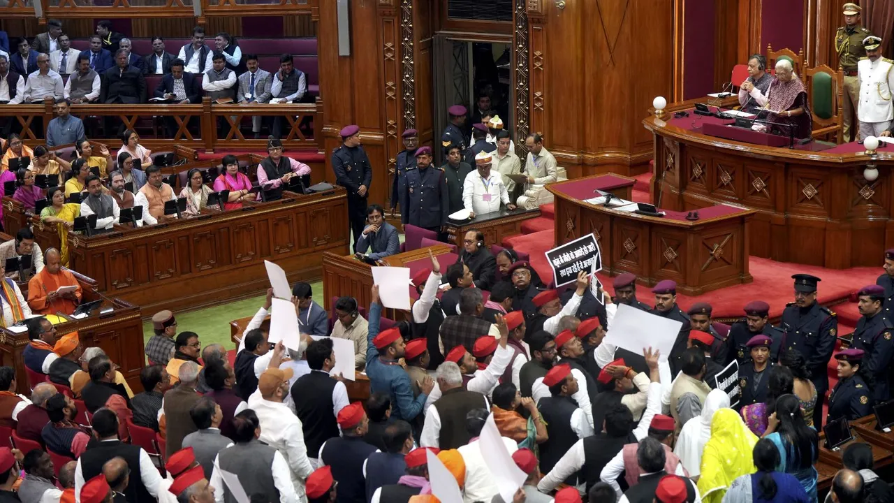 Anandiben Patel UP Assembly Ruckus Samajwadi Party