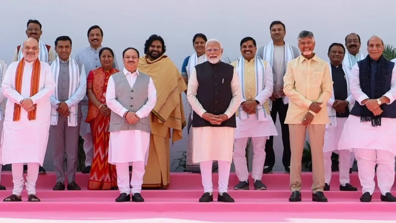 NDA meeting in Delhi Narendra Modi N Chandrababu Naidu