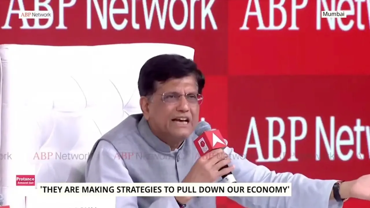 Piyush Goyal at ABP News Ideas of India Conclave in Mumabi on Saturday, Feb 22, 2025.