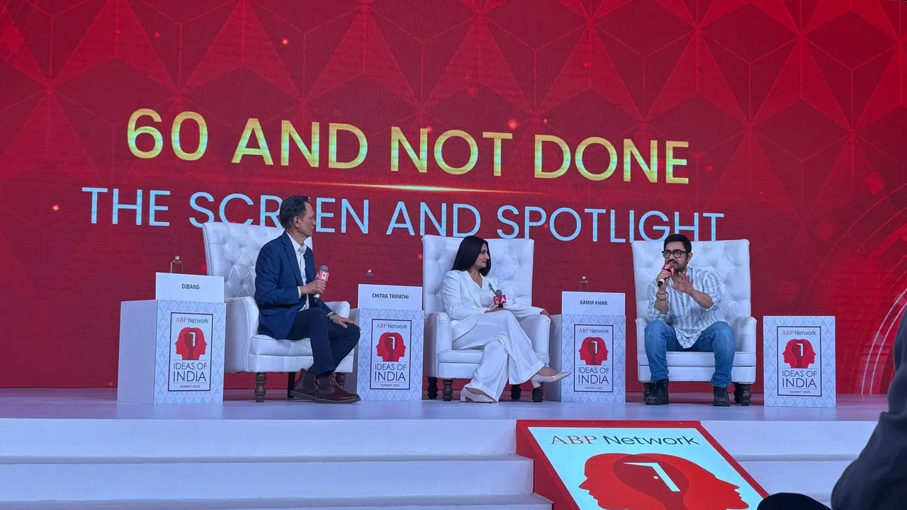 Aamir Khan, Actor and Filmmaker, at ABP Network's Ideas of India 2025 Summit on Saturday, February 22, 2025.