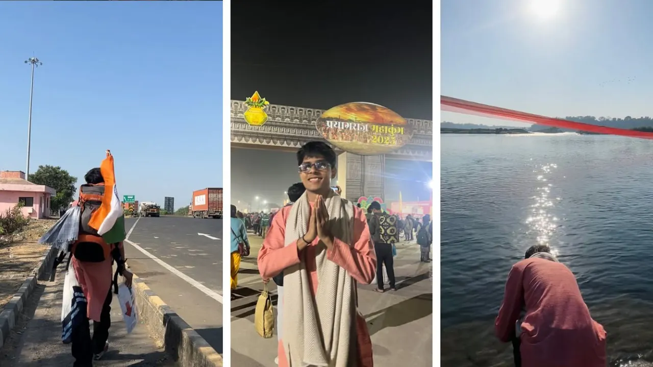 Divya Fofani hitchhikes from Mumbai to Maha Kumbh