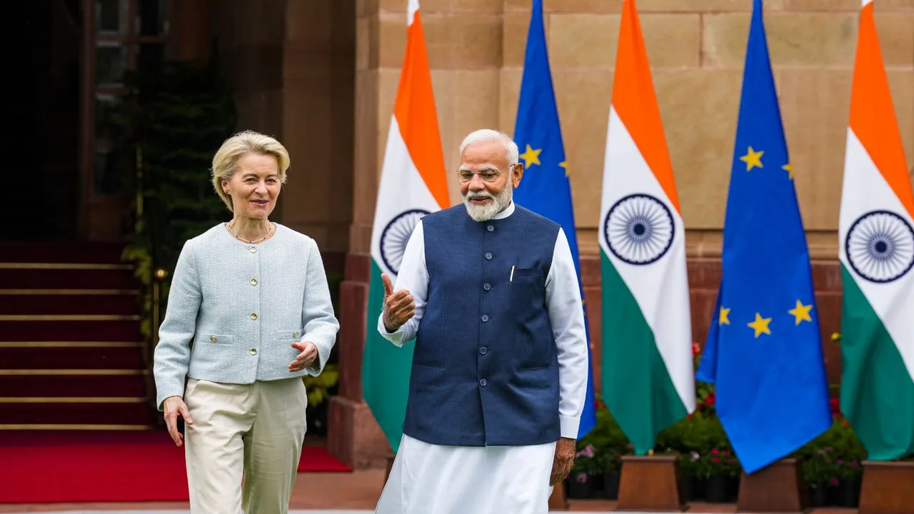 Narendra Modi Ursula von der Leyen India-EU FTA
