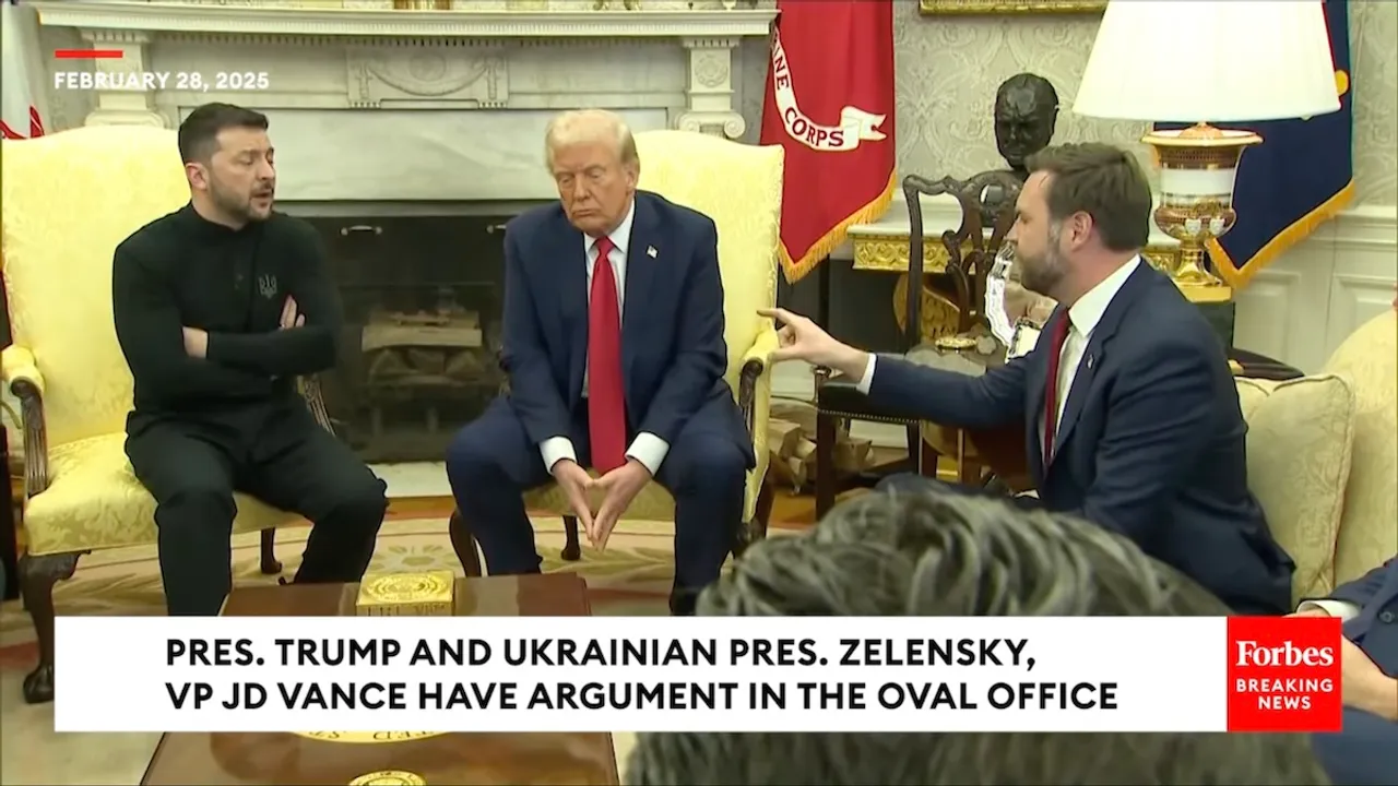 Volodymyr Zelenskyy, Donald Trump and JD Vance