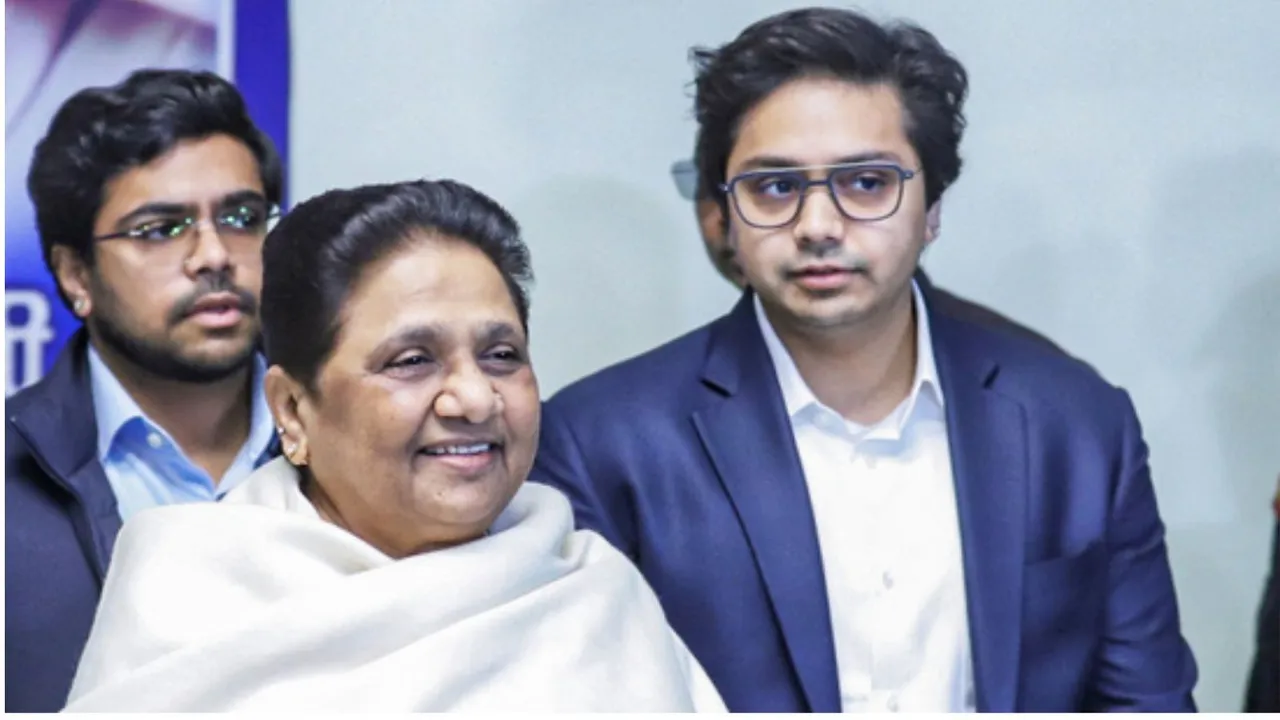 Mayawati with Akash anand image