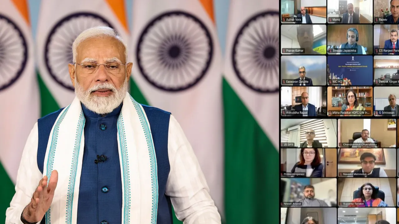 Narendra Modi interacting with MSME image