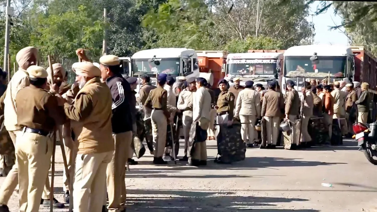Farmers Protest Chandigarh SKM Protest Punjab Police