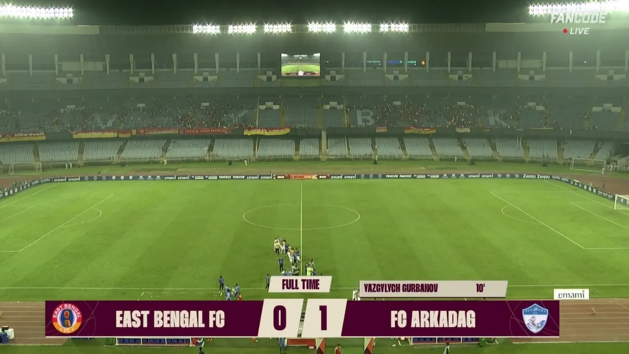 East Bengal lose 0-1 to FC Arkadag