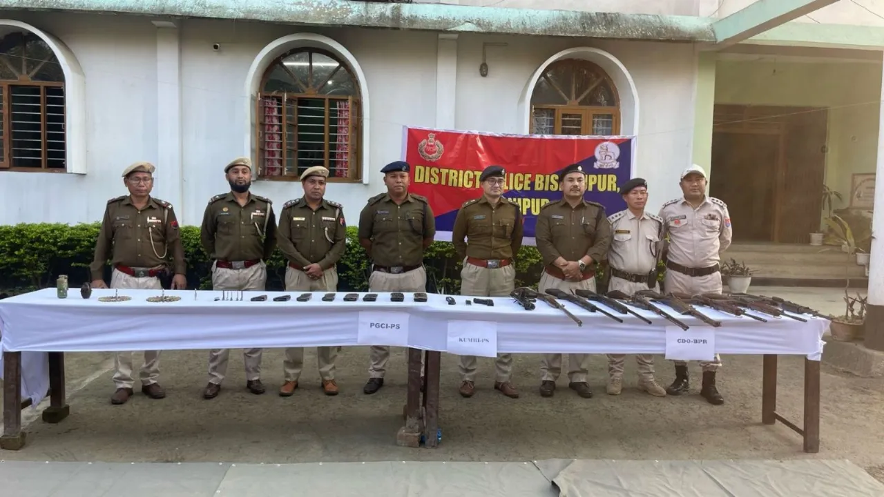 Manipur Police Arms Recovery