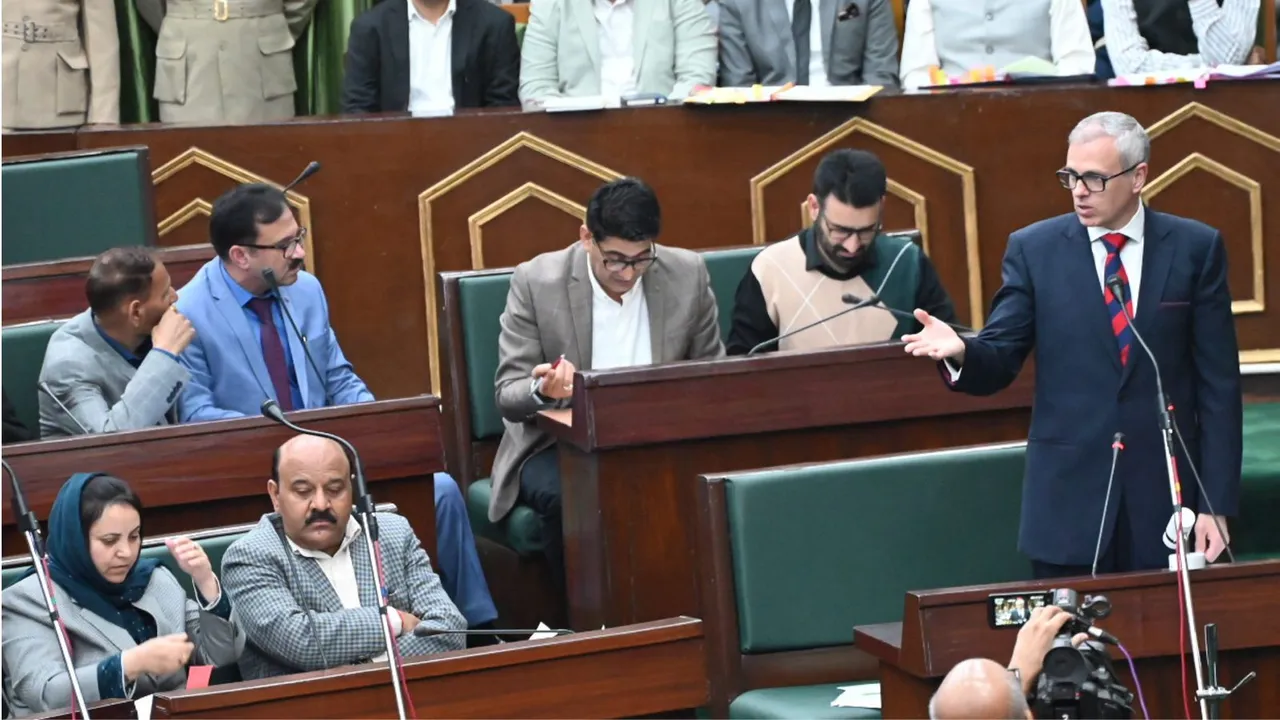 Omar Abdullah in J&K assembly image
