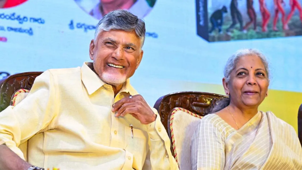 Nirmala Sitharaman with chandrababu Naidu