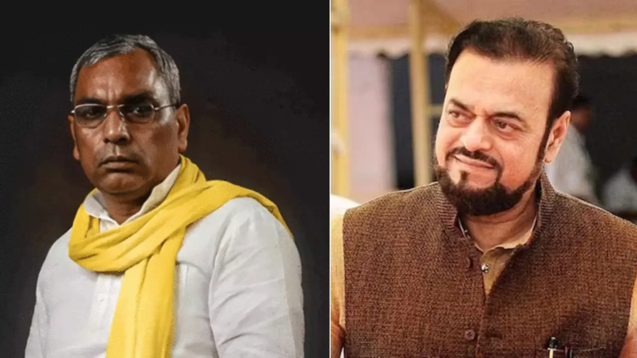 (L) OP Rajbhar (R) Abu Azmi image