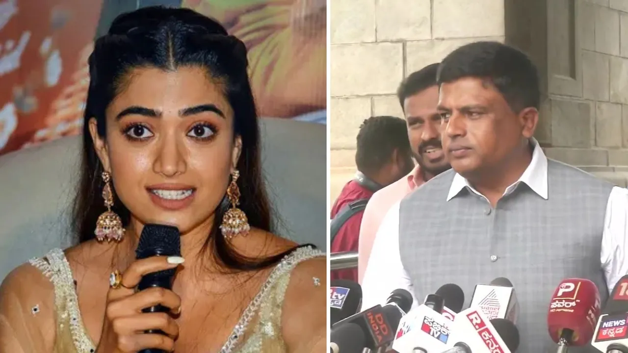 (L) Rashmika Mandana (R) Ravi Kumar Govadia