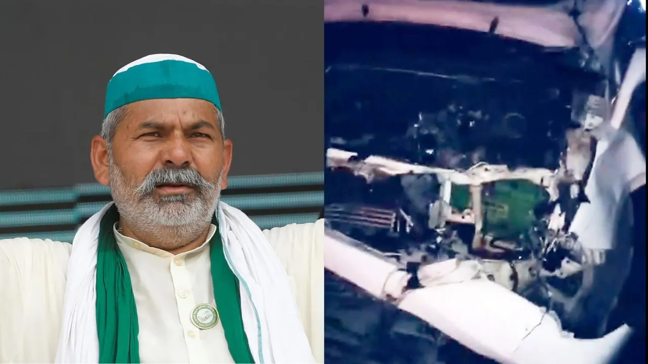 Rakesh Tikait Car Accident