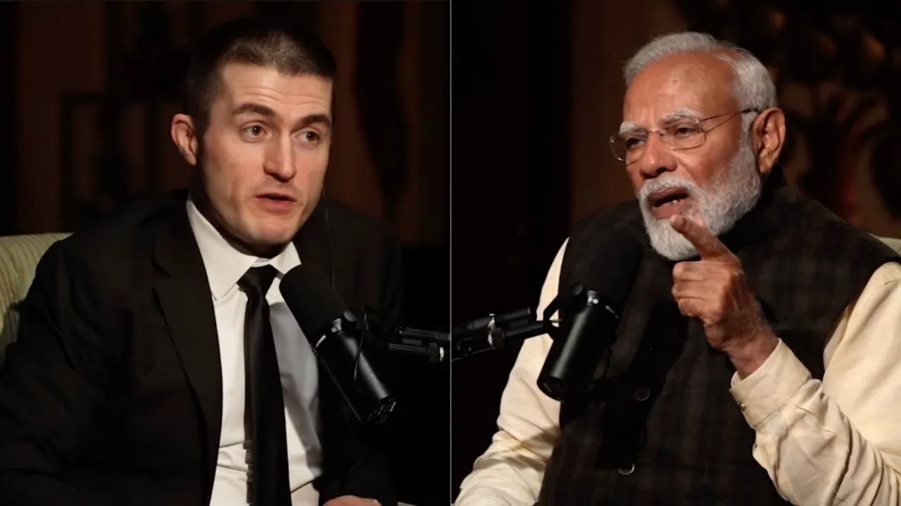 Lex Fridman and Narendra Modi