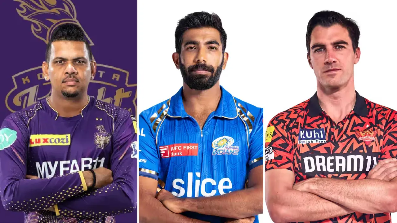 Jasprit Bumrah, Pat Cummins, Sunil Narine