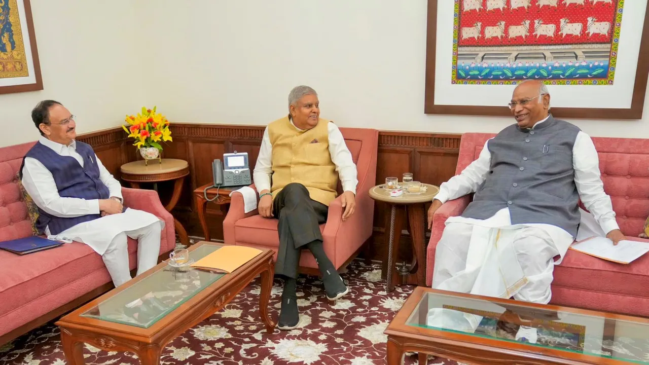 Jagdeep Dhankhar Mallikarjun Kharge J P Nadda Rajya Sabha