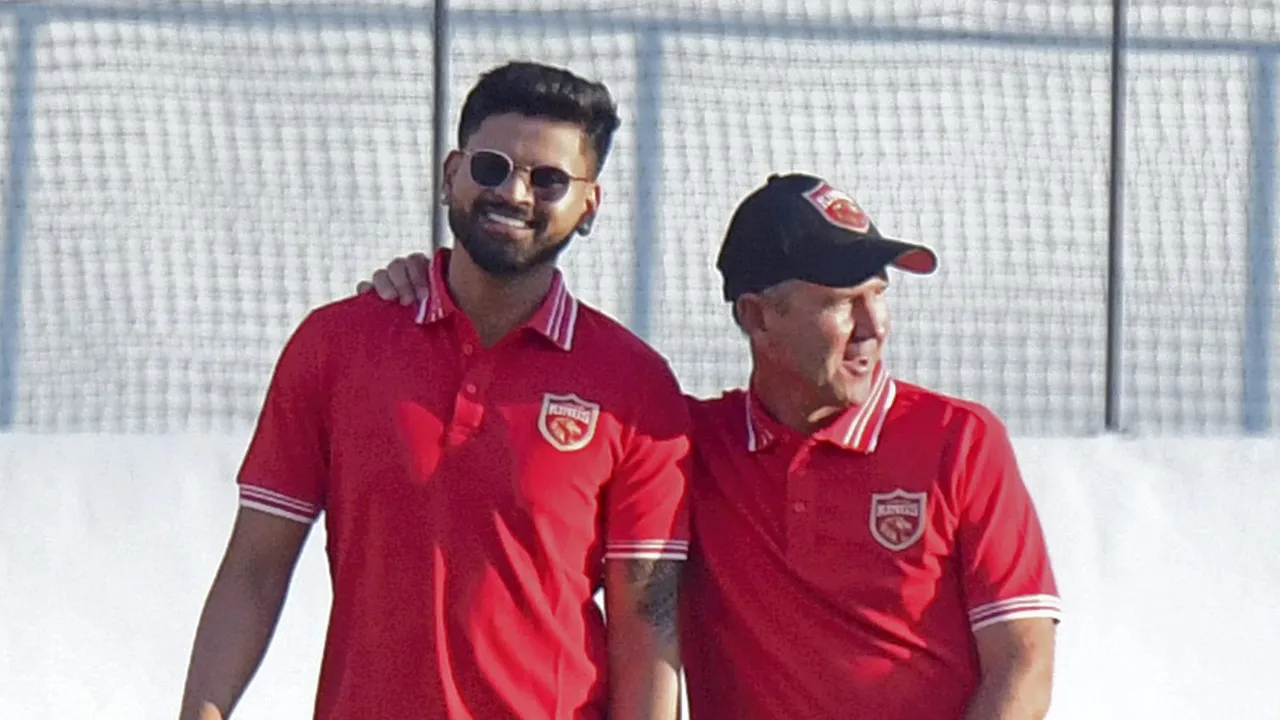 Shreyas Iyer with Ricky Ponting