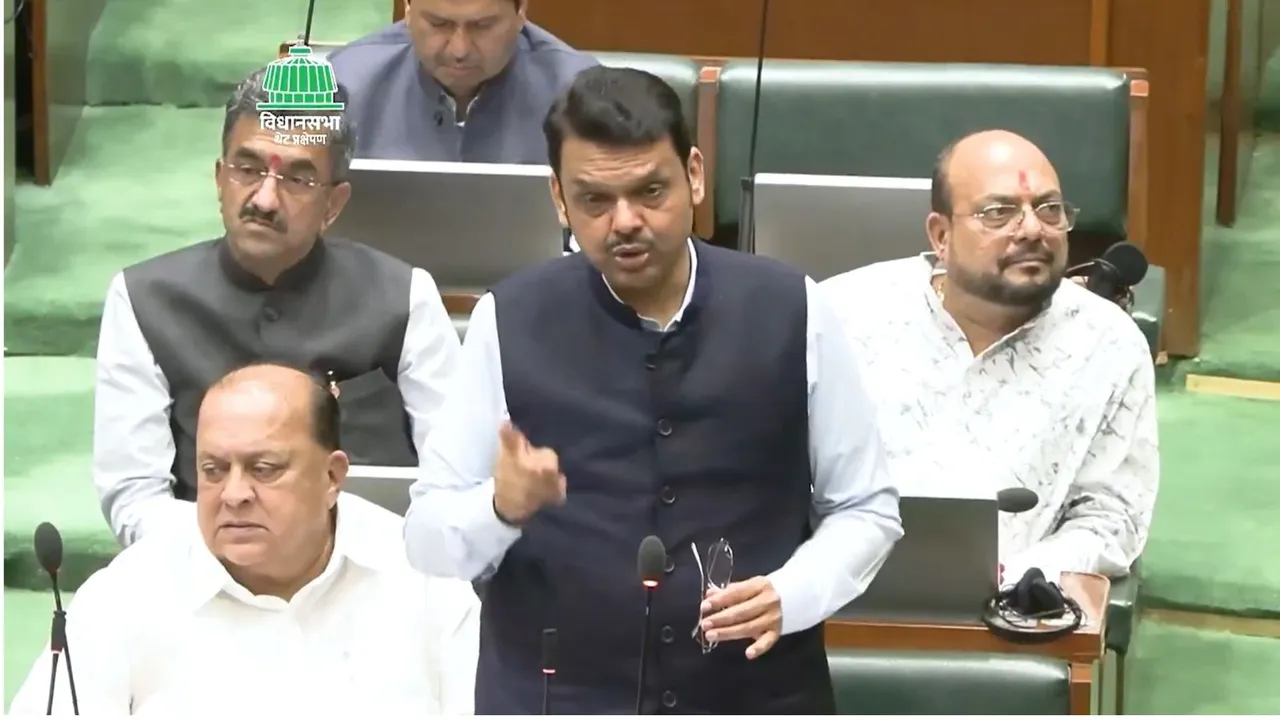 CM Devendra fadnavis speaking in Maharashtra assmebly image
