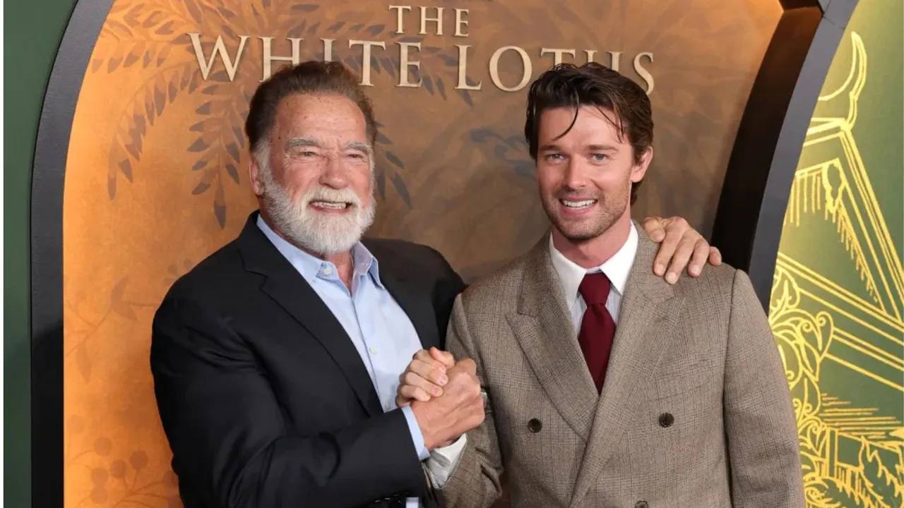 Patrick Schwarzenegger with Arnold Schwarzenegger