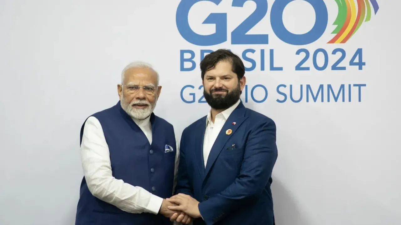 Narendra Modi Gabriel Boric Font India Chile
