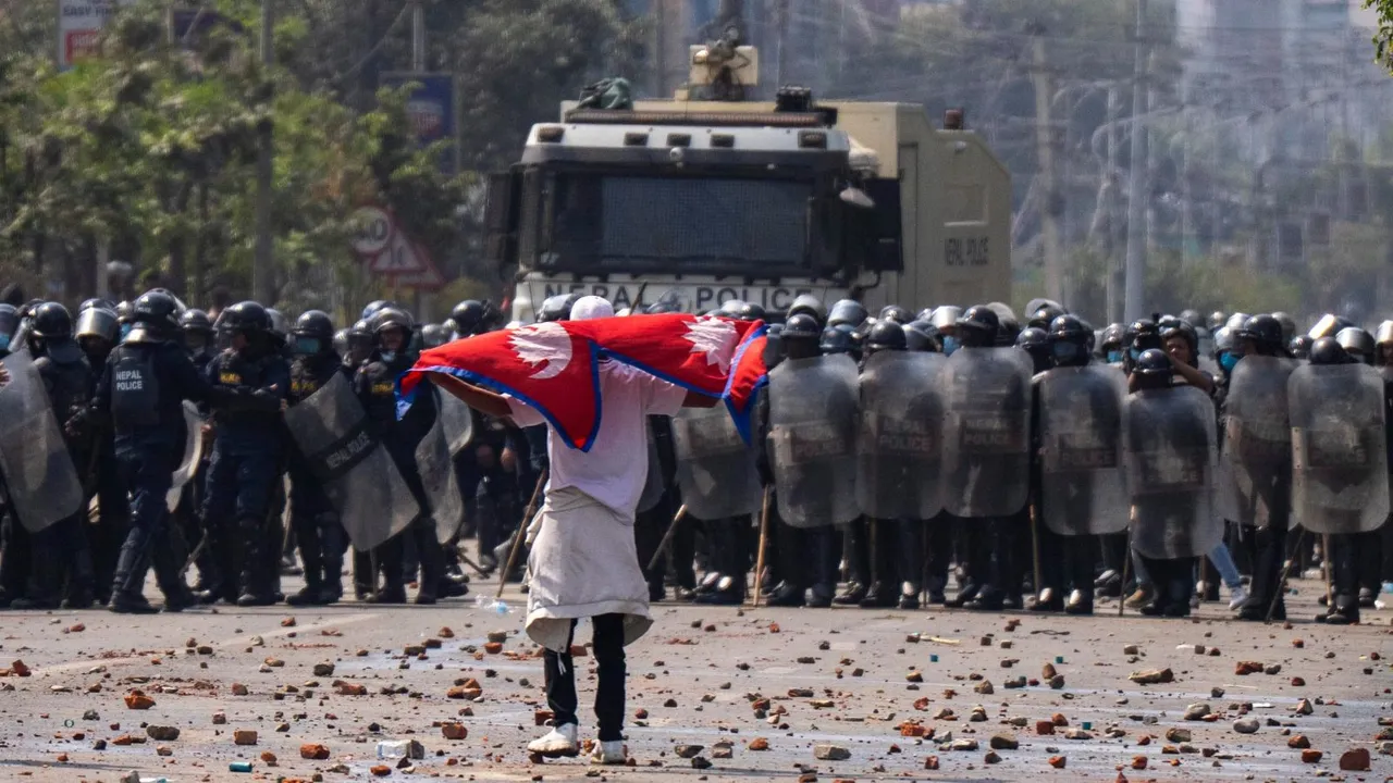 Nepal Police Nepal Protest Monarchy