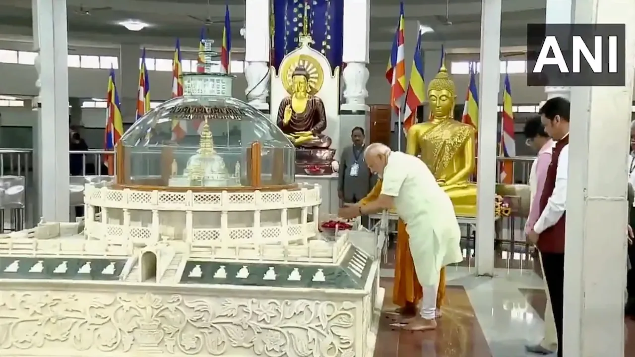 Prime Minister Narendra Modi visits Deekshabhoomi, the historic site where Dr. BR Ambedkar and his followers embraced Buddhism, and offers prayers to Gautam Buddha, joined by Maharashtra CM Devendra Fadnavis, on Sunday, March 30, 2025.