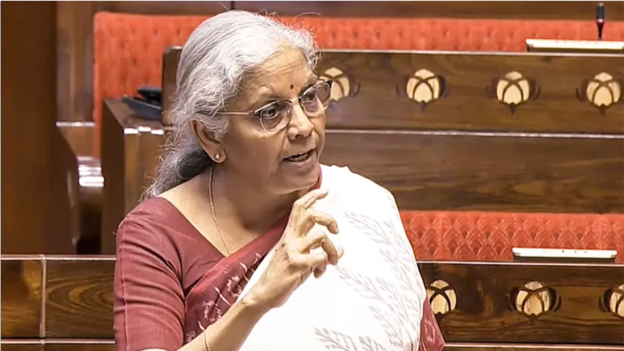 Finance minister Nirmala Sitharaman replying in Lok Sabha image 