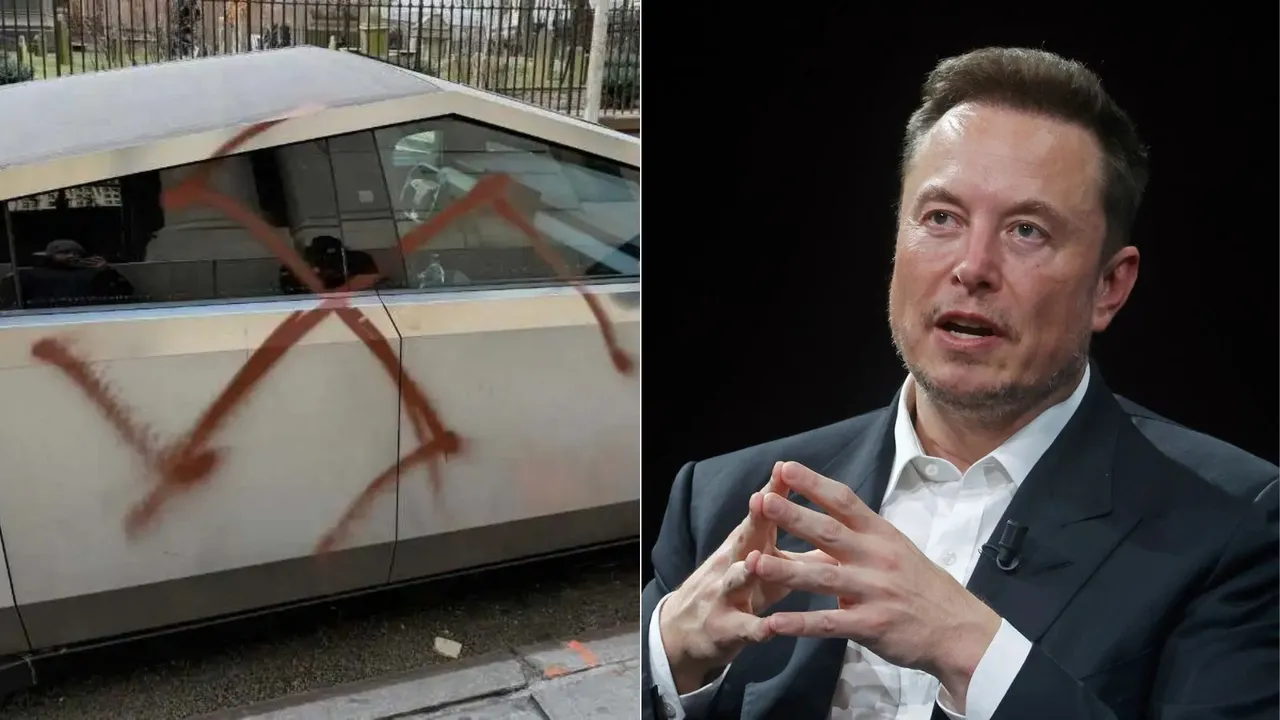 Elon Musk Swastika Hakenkreuz Tesla Cybertruck