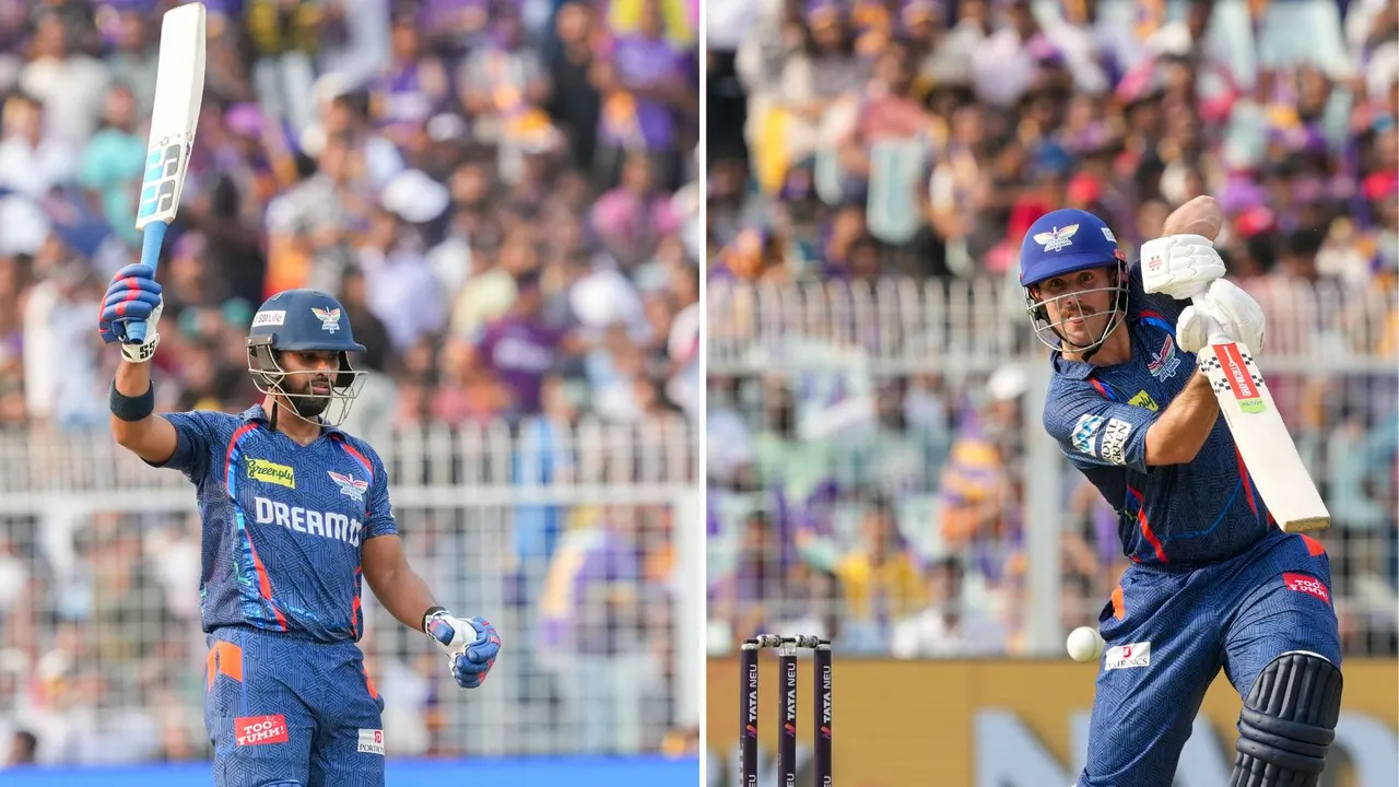 Nicholas Pooran Mitchell Marsh KKR vs LSG