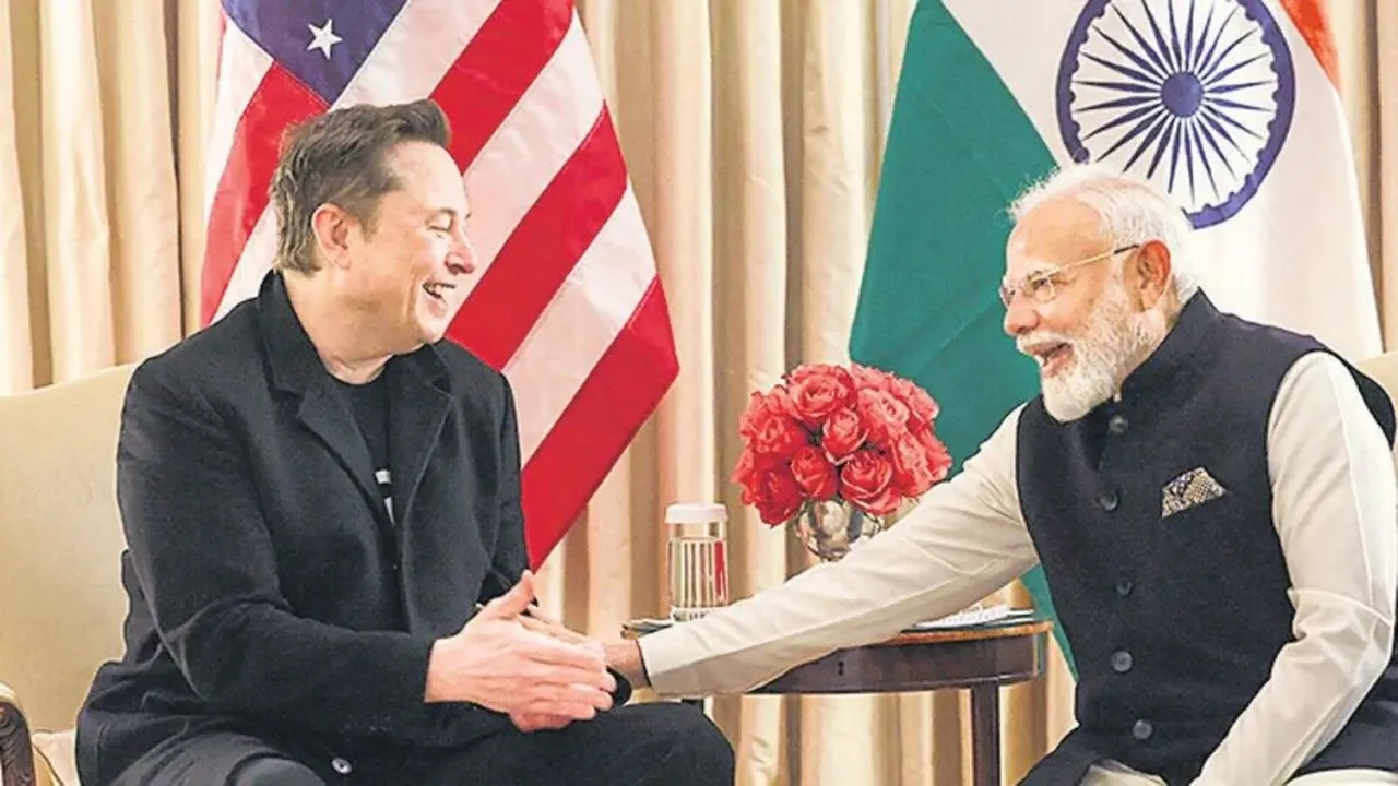 Elon Musk Narendra Modi