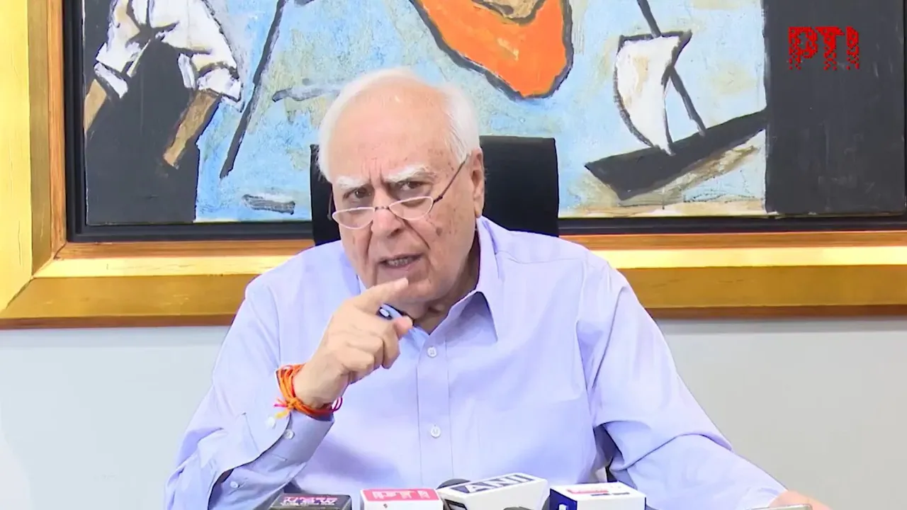 Rajya Sabha MP Kapil Sibal addresses press over Pahalgam terrorist attack in Jammu and Kashmir in New Delhi. 