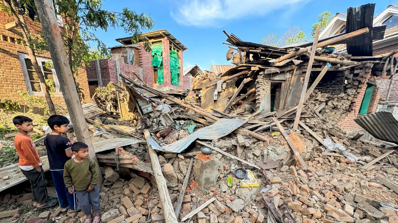 Pahalgam terror attack suspect's house destroyed