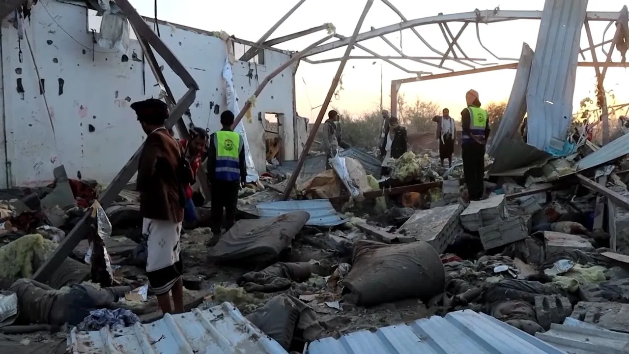 US air strike in Houthi image