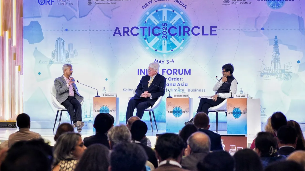 S Jaishankar speaks at the Arctic Circle India Forum 2025.