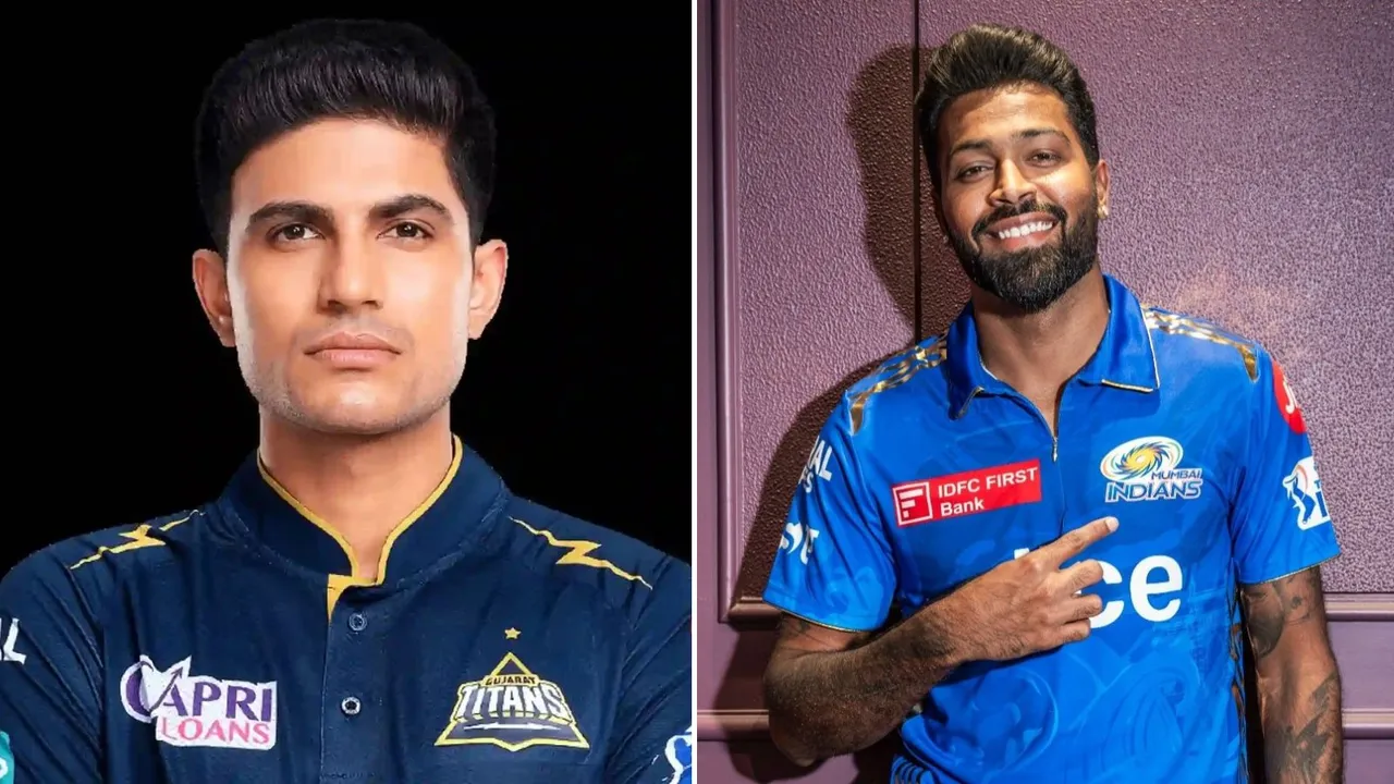 Shubman Gill (L), Hardik Pandya (R)