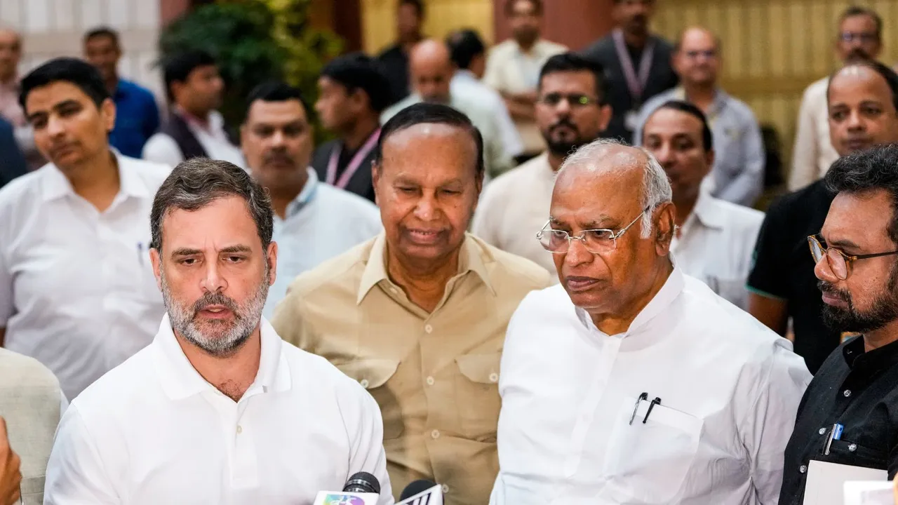 Rahul Gandhi All Party Meeting Mallikarjun Kharge