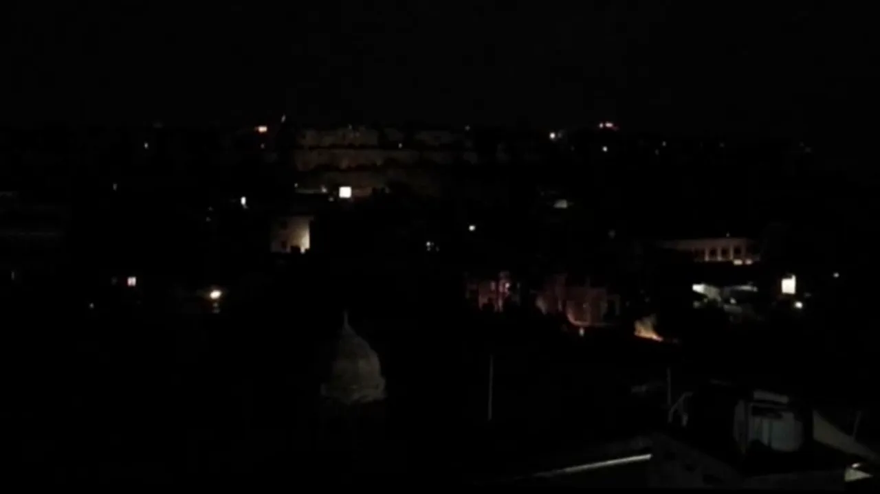 A residential area during blackout in view of the ongoing military conflict between India and Pakistan in Jaisalmer of Rajasthan on Friday, May 9, 2025. 