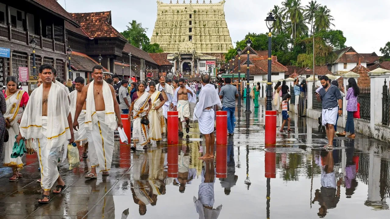 Sree Padmanabhaswamy Temple Trivandrum Rains Kerala Rains