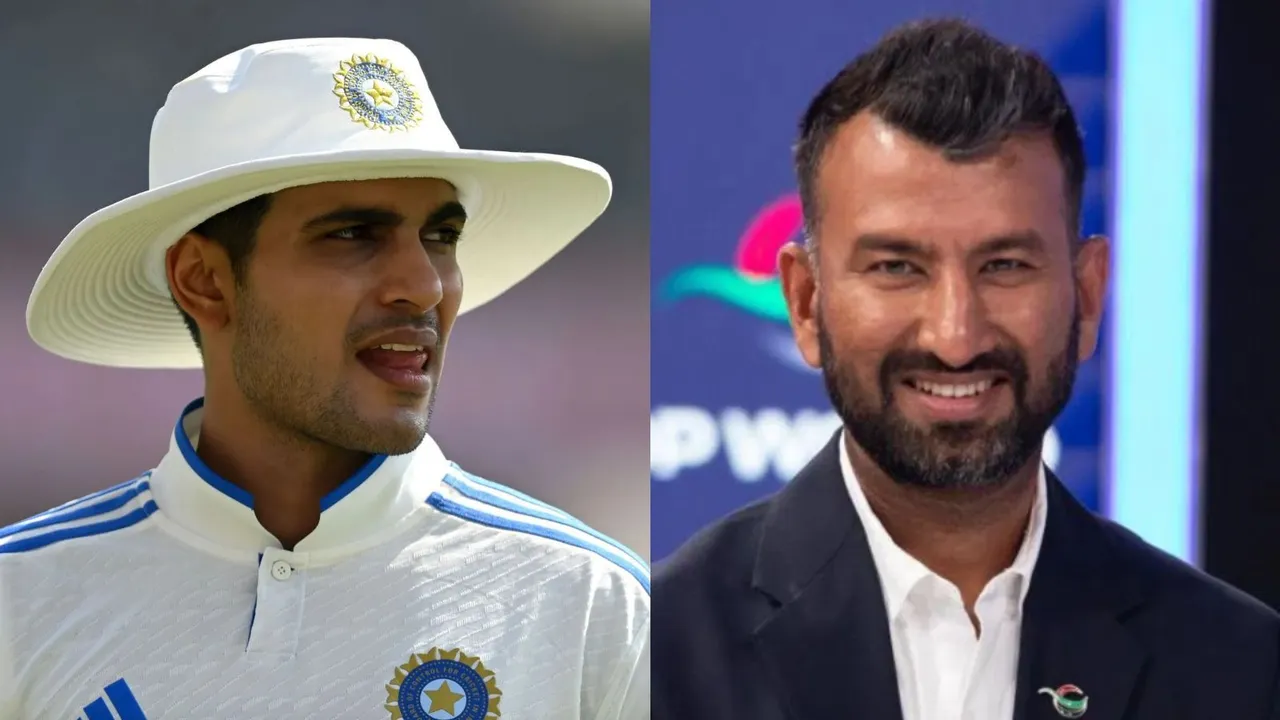 Shubman Gill (L), Cheteshwar Pujara (R)
