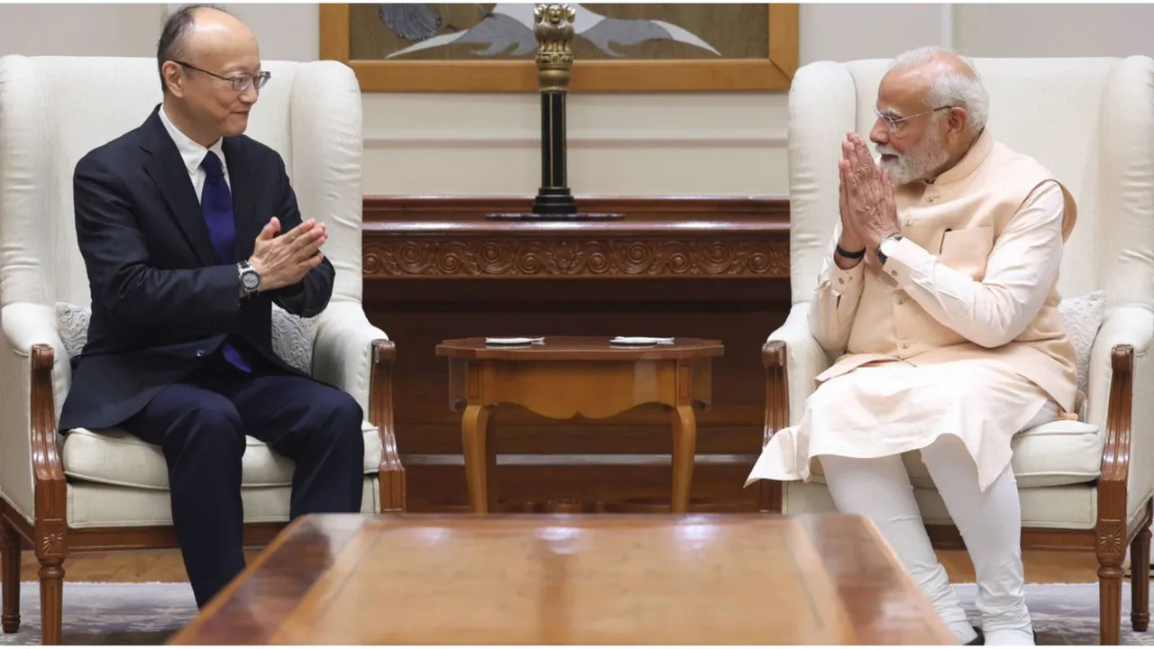 President Masato Kanda meets Prime Minister Narendra Modi, in New Delhi