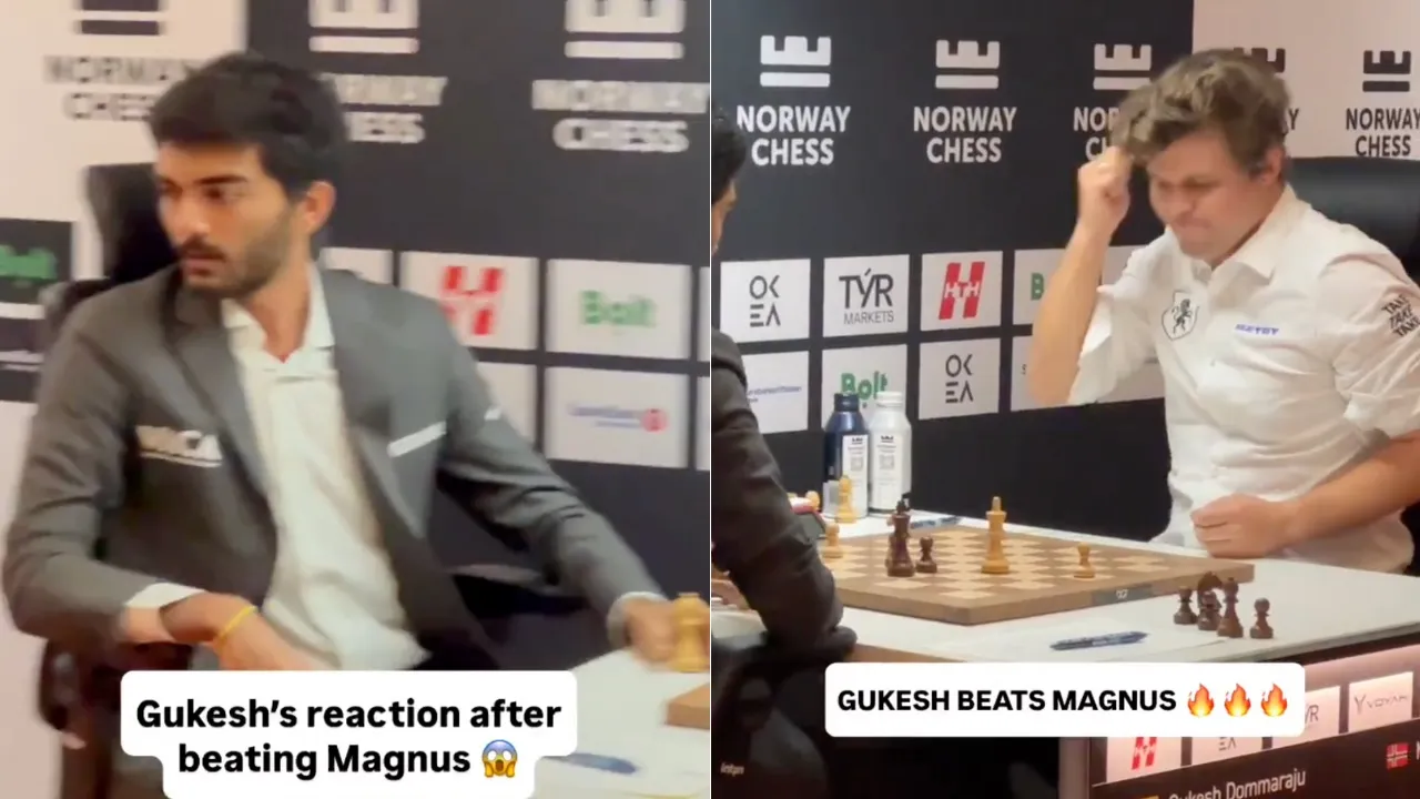Gukesh beats Magnus Carlsen