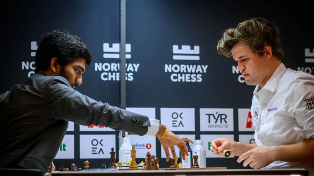 D Gukesh vs Magnus Carlsen Norway Chess